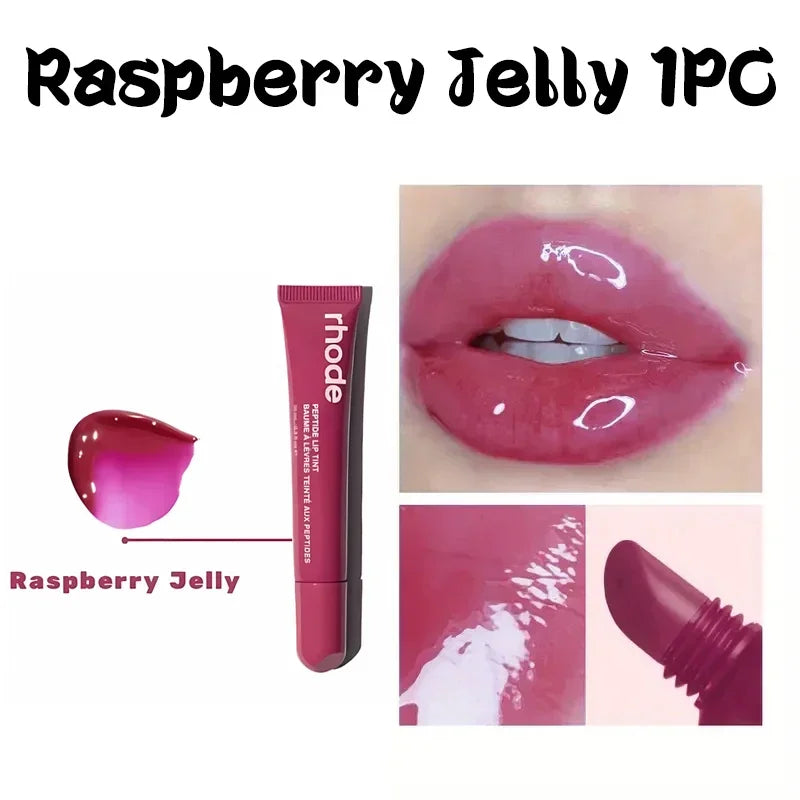 Lip Balm, Long Lasting Moisturizing, Liquid Lip Balm, Ribbon/toast Hydrating Moisturizing, Hailey Identical, Jelly Color,Gift