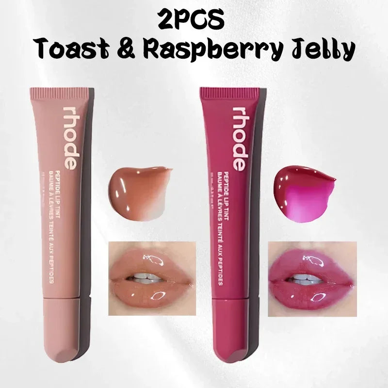 Lip Balm, Long Lasting Moisturizing, Liquid Lip Balm, Ribbon/toast Hydrating Moisturizing, Hailey Identical, Jelly Color,Gift