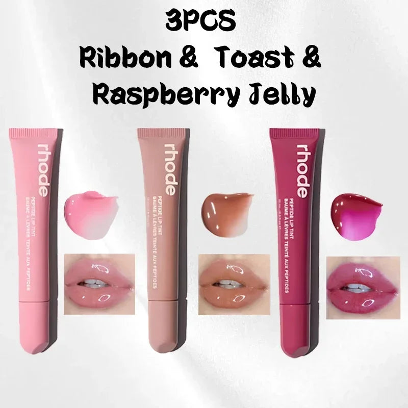 Lip Balm, Long Lasting Moisturizing, Liquid Lip Balm, Ribbon/toast Hydrating Moisturizing, Hailey Identical, Jelly Color,Gift